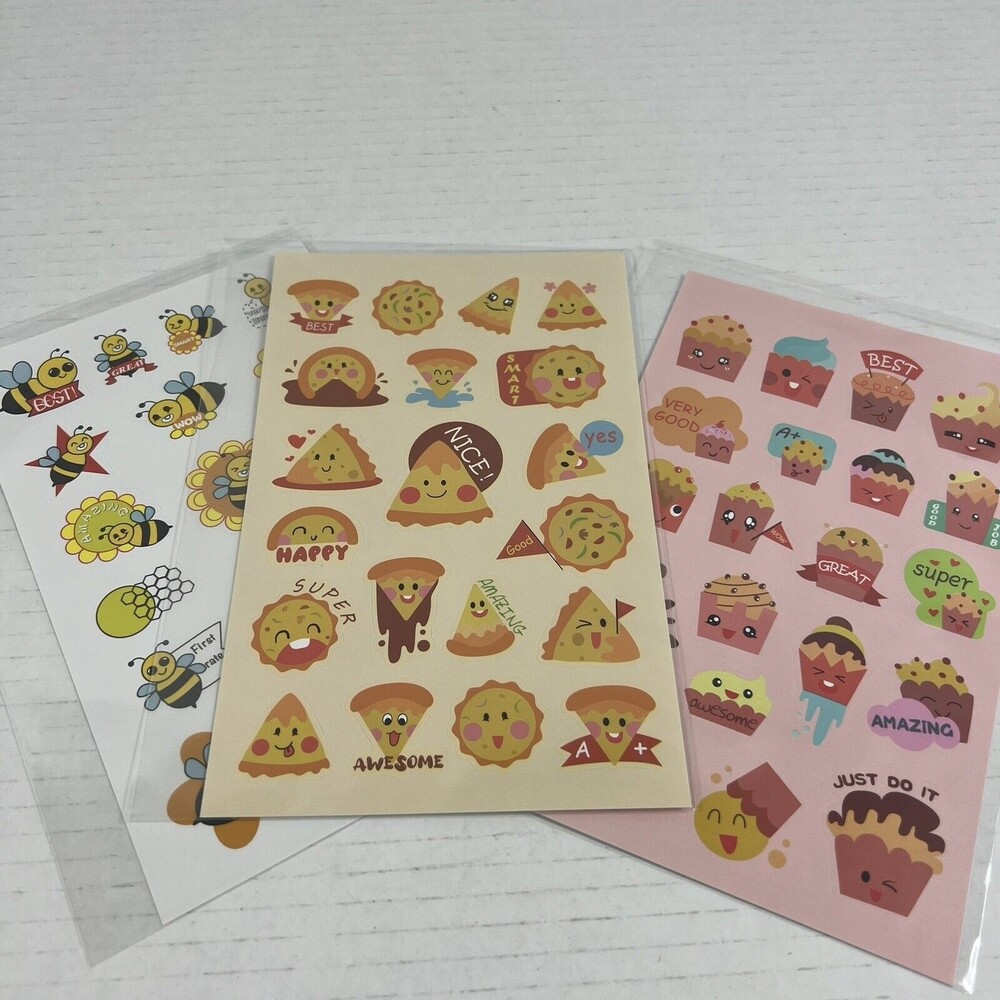 Vintage stinky stickers scratch n sniff Still SMELLS, pizza, honey, ice cream